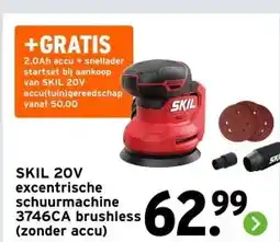 GAMMA SKIL 20V excentrische schuurmachine 3746CA brushless aanbieding