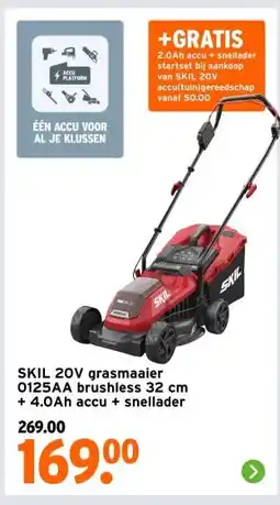GAMMA SKIL 20V grasmaaier 0125AA brushless aanbieding