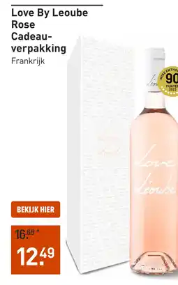 Gall & Gall Love By Leoube Rose Cadeauverpakking 75CL aanbieding