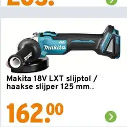 GAMMA Makita 18V LXT slijptol / haakse slijper 125 mm DGA504Z (zonder accu) aanbieding