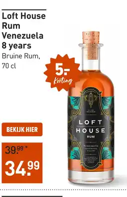 Gall & Gall Loft House Rum Venezuela 8 years 70CL aanbieding