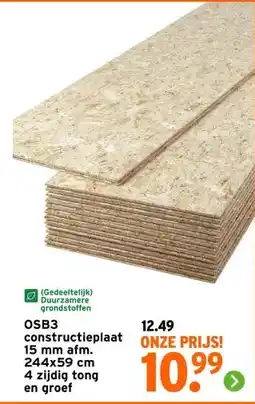 GAMMA OSB3 constructieplaat 15 mm aanbieding