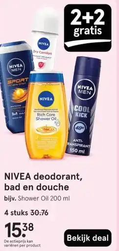 Etos NIVEA deodorant, bad en douche aanbieding