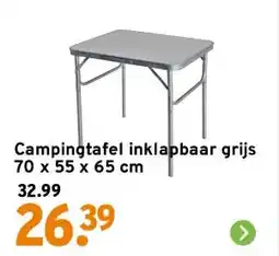 GAMMA Campingtafel inklapbaar grijs 70 x 55 x 65 cm aanbieding