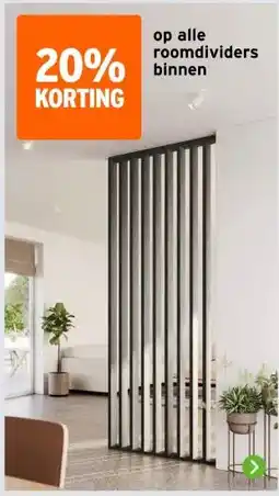 GAMMA op alle roomdividers binnen aanbieding