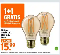 GAMMA Philips smart LED peer E27 aanbieding