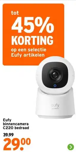 GAMMA Eufy binnencamera C220 bedraad aanbieding