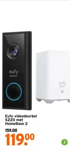 GAMMA Eufy videodeurbel S220 met HomeBase 2 aanbieding