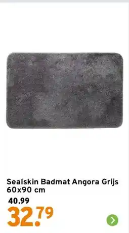 GAMMA Sealskin Badmat Angora Grijs 60x90 cm aanbieding