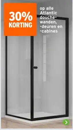 GAMMA op alle Atlantic douche wanden, -deuren en -cabines aanbieding