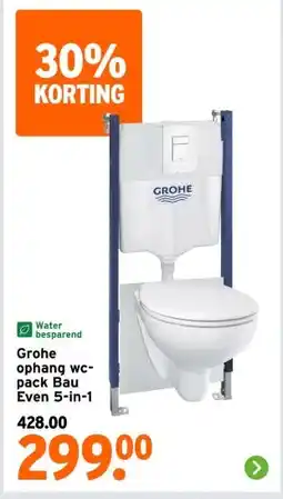 GAMMA Grohe ophang wc- pack Bau Even 5-in-1 aanbieding