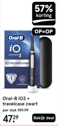 Etos Oral-B i03 + travelcase zwart aanbieding