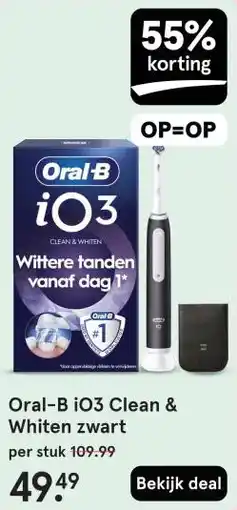 Etos Oral-B i03 Clean & Whiten zwart aanbieding