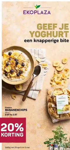 Ekoplaza BANANENCHIPS aanbieding