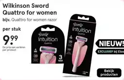 Etos Wilkinson Sword Quattro for women aanbieding