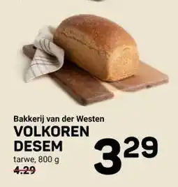 Ekoplaza Bakkerij van der Westen VOLKOREN DESEM aanbieding