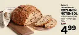 Ekoplaza Bakkerij van der Westen ROZIJNEN NOTENBOL aanbieding