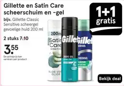 Etos Gillette en Satin Care scheerschuim en -gel aanbieding