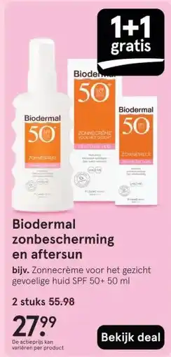 Etos Biodermal zonbescherming en aftersun aanbieding