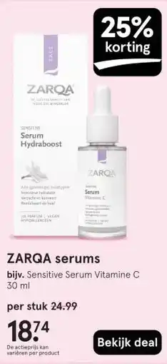 Etos ZARQA serums aanbieding