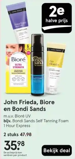 Etos John Frieda, Biore en Bondi Sands aanbieding