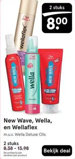 Etos New Wave, Wella, en Wellaflex aanbieding