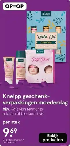 Etos Kneipp geschenk- verpakkingen moederdag aanbieding