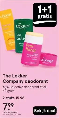 Etos The Lekker Company deodorant aanbieding