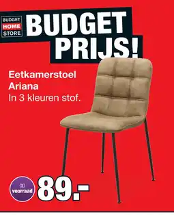 Budget Home Store Eetkamerstoel Ariana Taupe aanbieding