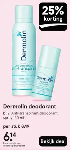 Etos Dermolin deodorant aanbieding