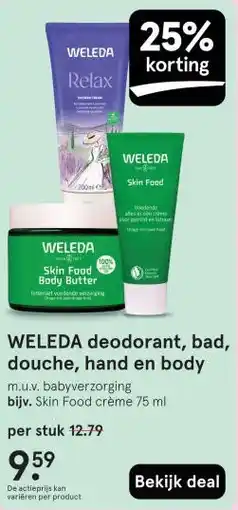 Etos WELEDA deodorant, bad, douche, hand en body aanbieding