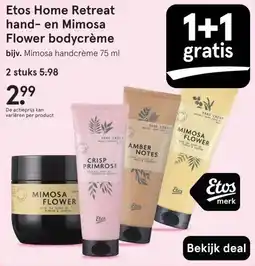 Etos Etos Home Retreat hand- en Mimosa Flower bodycrème aanbieding