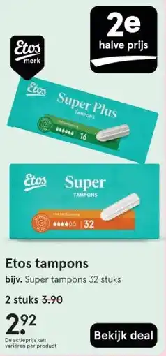 Etos Etos tampons aanbieding