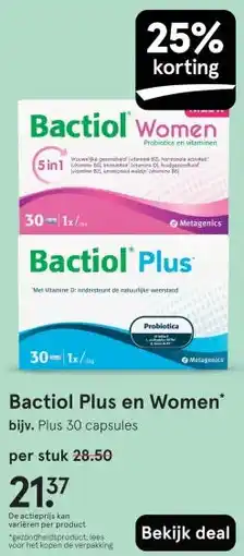 Etos Bactiol Plus en Women aanbieding
