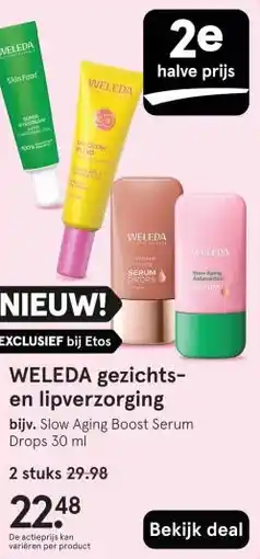 Etos WELEDA gezichts- en lipverzorging aanbieding