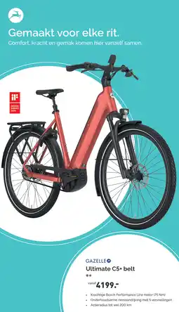 Bike Totaal GAZELLE Ultimate C5+ belt aanbieding