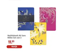 Bruna Notitieboek A6 Sara Miller Set van 3 aanbieding
