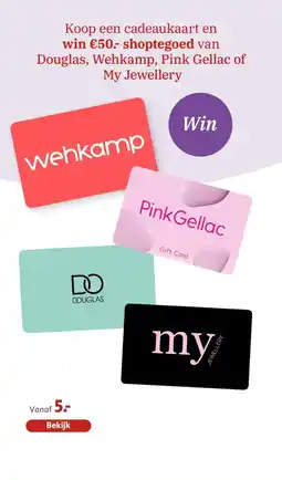 Bruna Douglas, Wehkamp, Pink Gellac of My Jewellery aanbieding