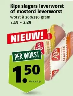 Poiesz Kips slagers leverworst of mosterd leverworst aanbieding