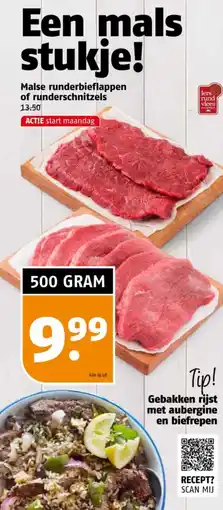 Poiesz Malse runderbieflappen of runderschnitzels aanbieding