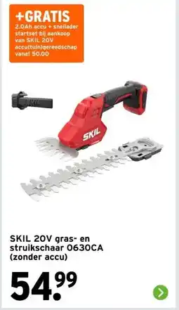 GAMMA SKIL 20V gras- en struikschaar 0630CA aanbieding