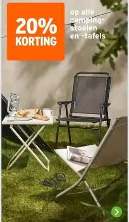 GAMMA op alle camping- Stoelen en -tafels aanbieding