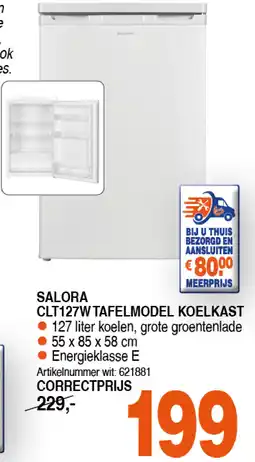 Correct SALORA CLT127W TAFELMODEL KOELKAST aanbieding