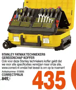 Correct STANLEY FATMAX TECHNIEKERS GEREEDSCHAP KOFFER aanbieding
