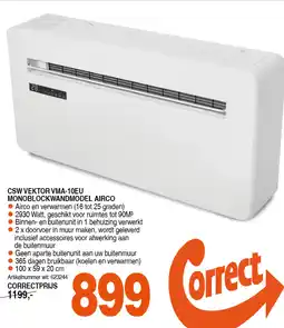 Correct CSW VEKTOR VMA-10EU MONOBLOCKWANDMODEL AIRCO aanbieding