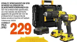 Correct STANLEY SFMCK465D2T-QW SFM SCHROEF-KLOPBOOR EN SLAGSCHROEVENDRAAIER V20 aanbieding