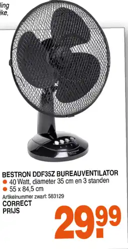 Correct BESTRON DDF35Z BUREAUVENTILATOR aanbieding