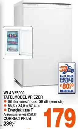 Correct WLA VF5000 TAFELMODEL VRIEZER aanbieding