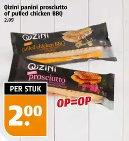 Poiesz Qizini panini prosciutto of pulled chicken BBQ aanbieding