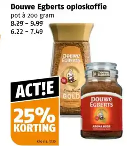 Poiesz Douwe Egberts oploskoffie aanbieding